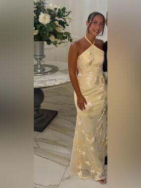 Yellow Hater Mermaid Tulle Dress